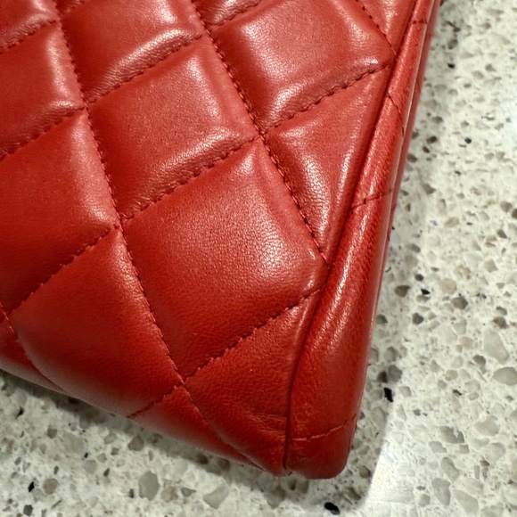Chanel Red Quilted Clutch - Picture 16 of 16